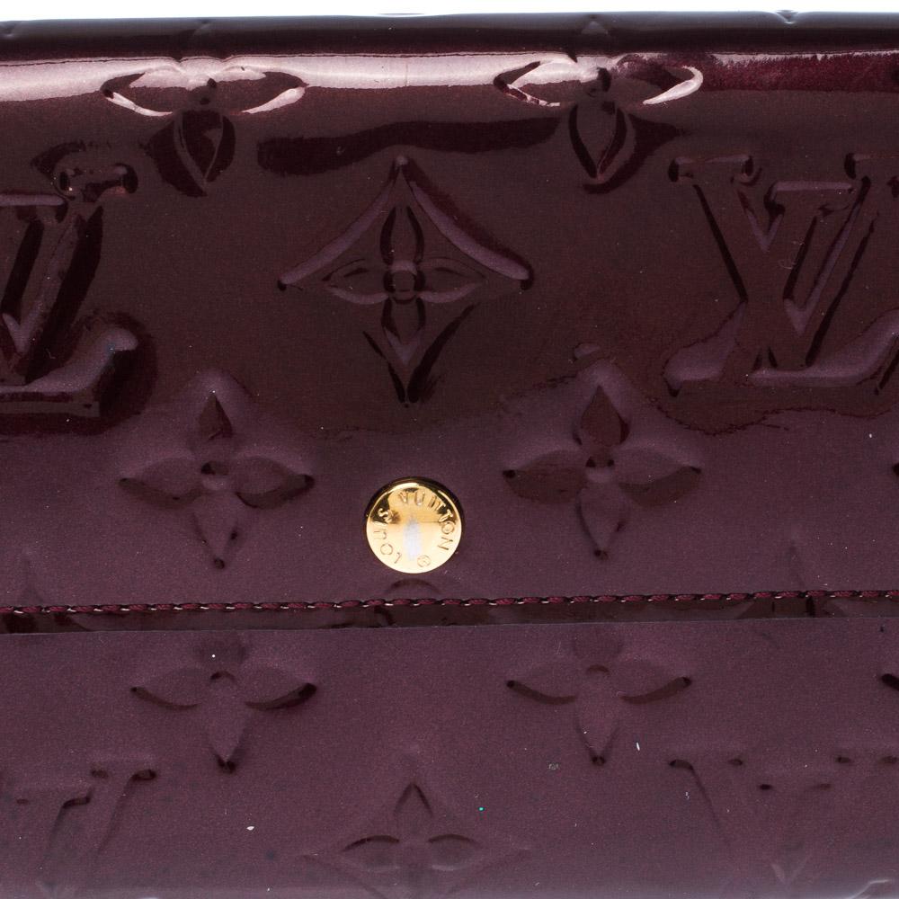 Louis Vuitton Rouge Fauviste Monogram Vernis Sarah Continental Wallet 5