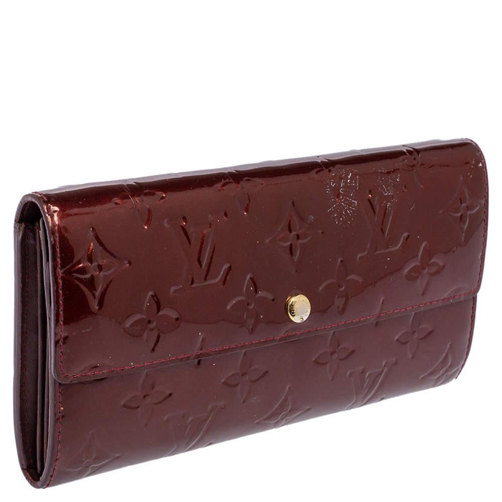 Brown Louis Vuitton Rouge Fauviste Monogram Vernis Sarah Wallet