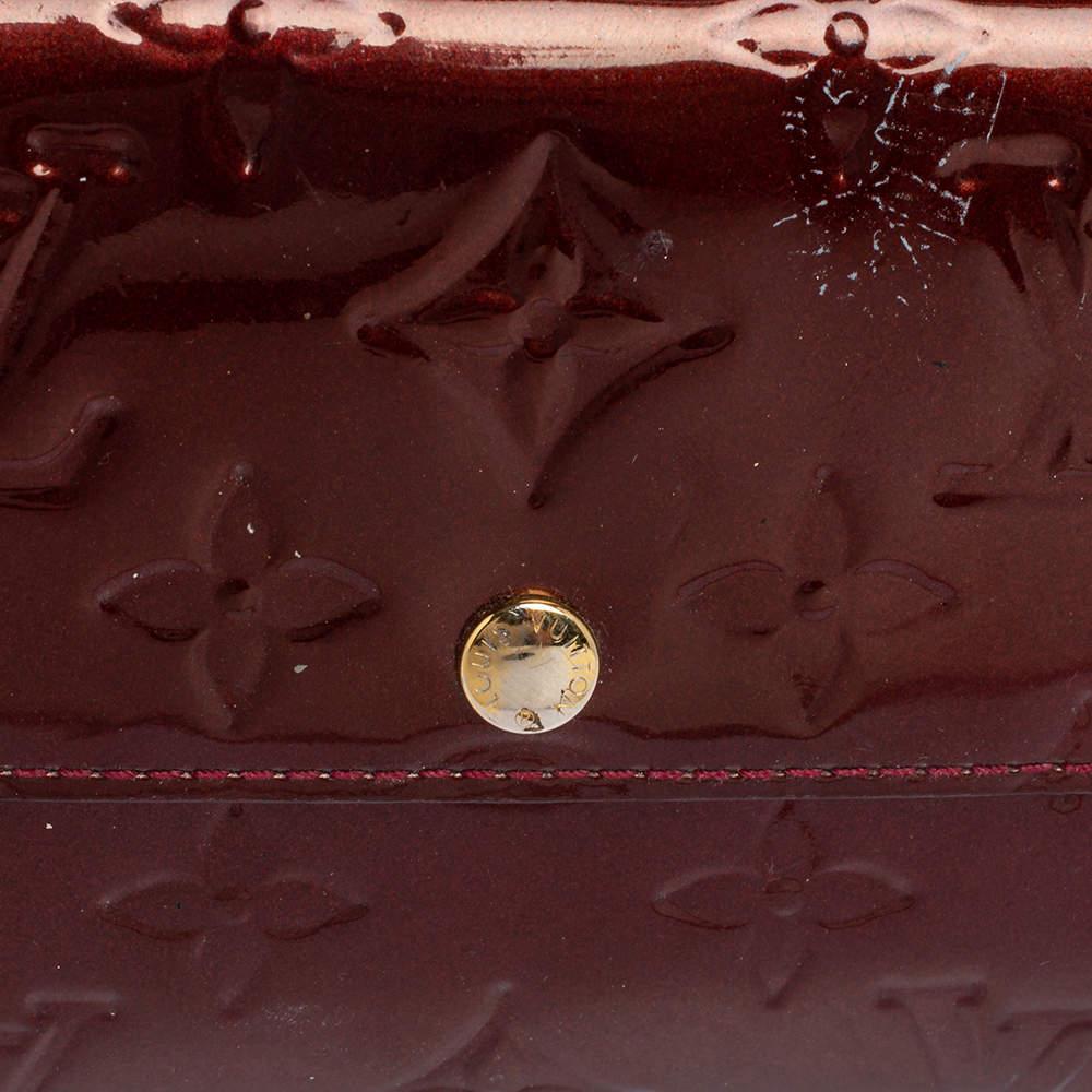 Women's Louis Vuitton Rouge Fauviste Monogram Vernis Sarah Wallet