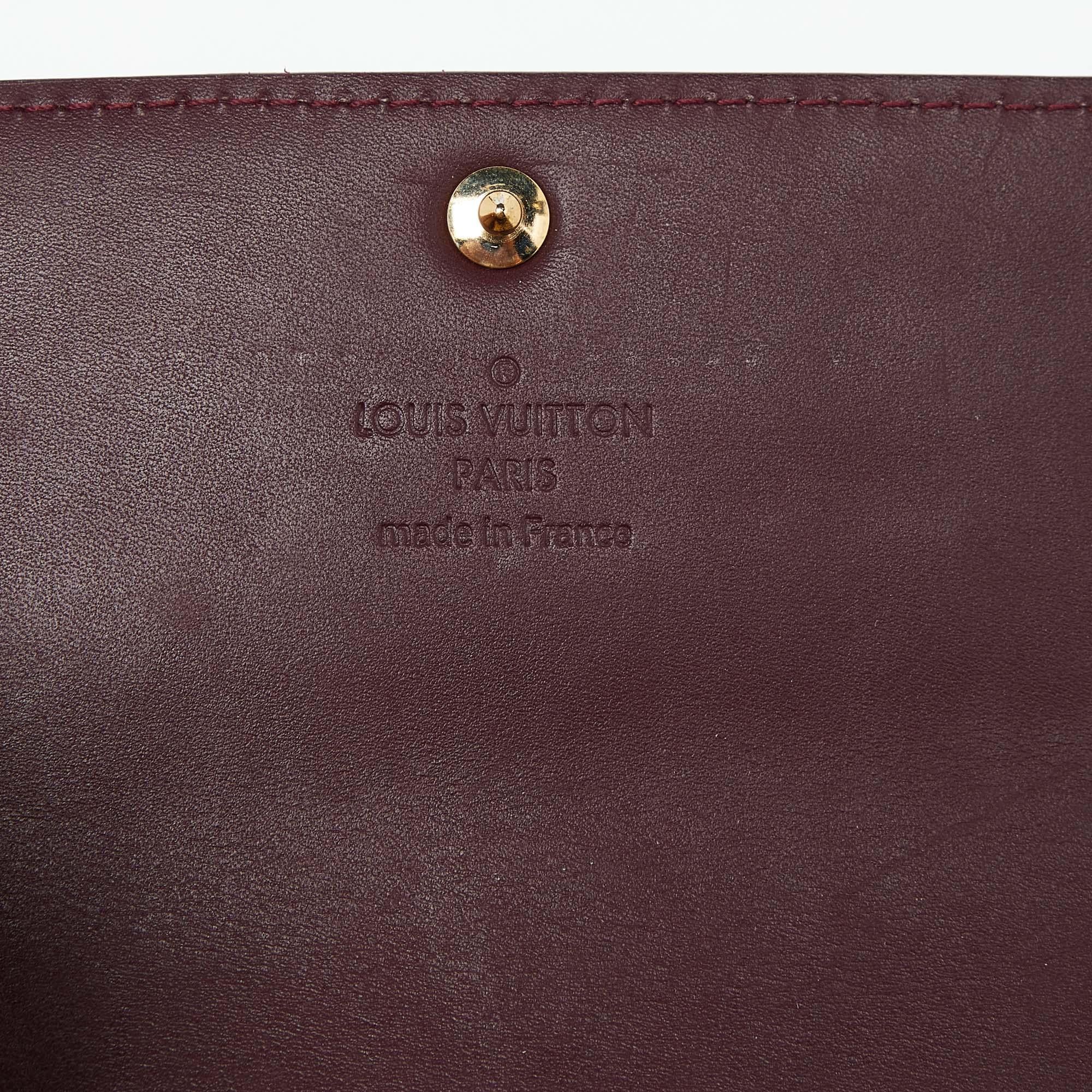 Women's Louis Vuitton Rouge Fauviste Monogram Vernis Sarah Wallet For Sale