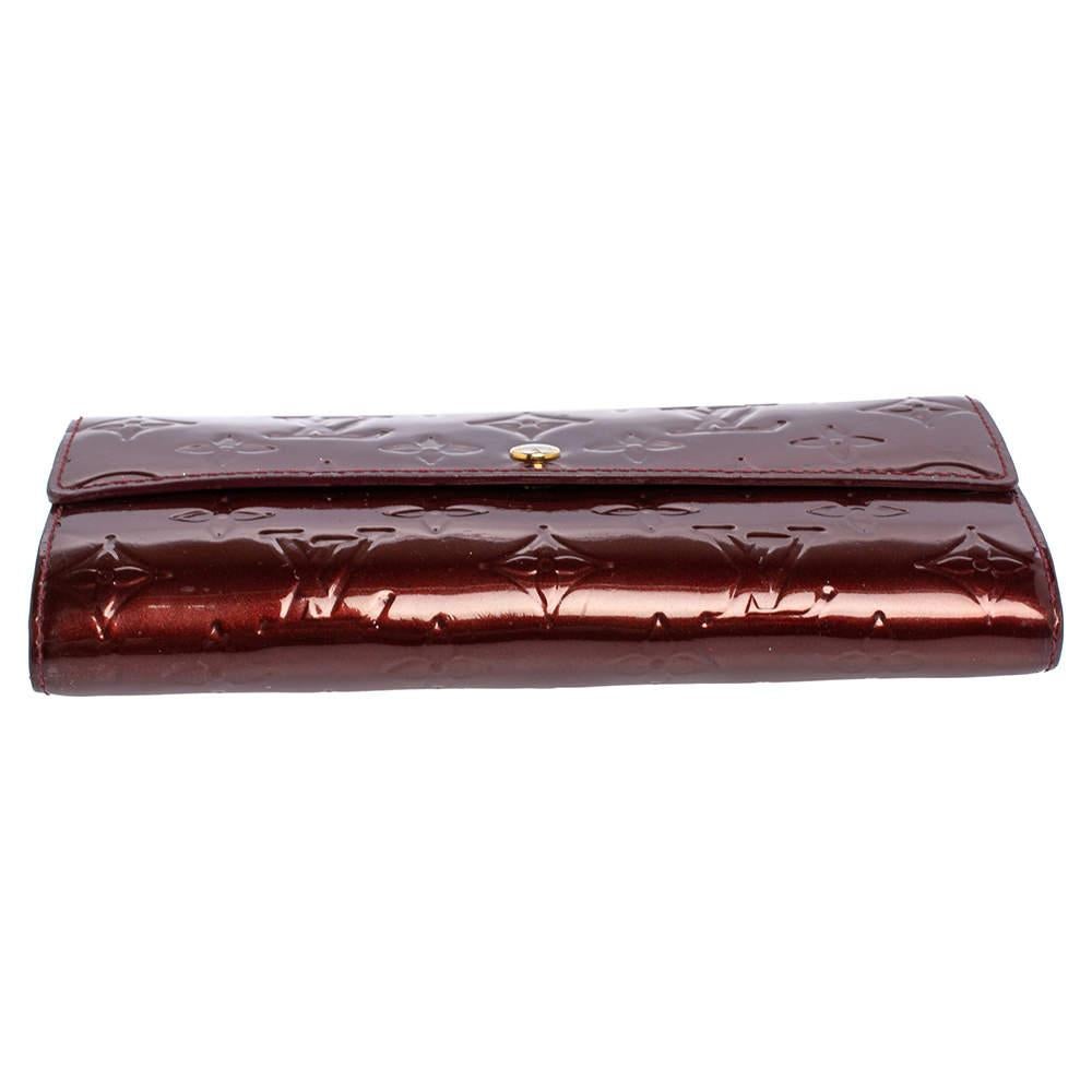 Louis Vuitton Rouge Fauviste Monogram Vernis Sarah Wallet 1
