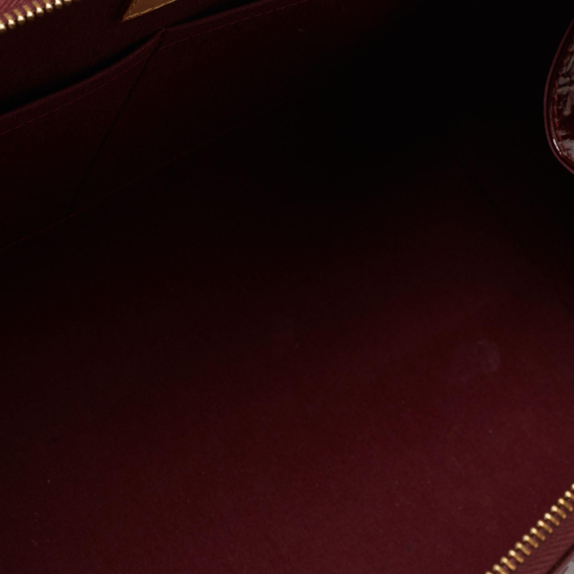 Louis Vuitton Rouge Fauviste Monogram Vernis Sherwood GM Bag 4