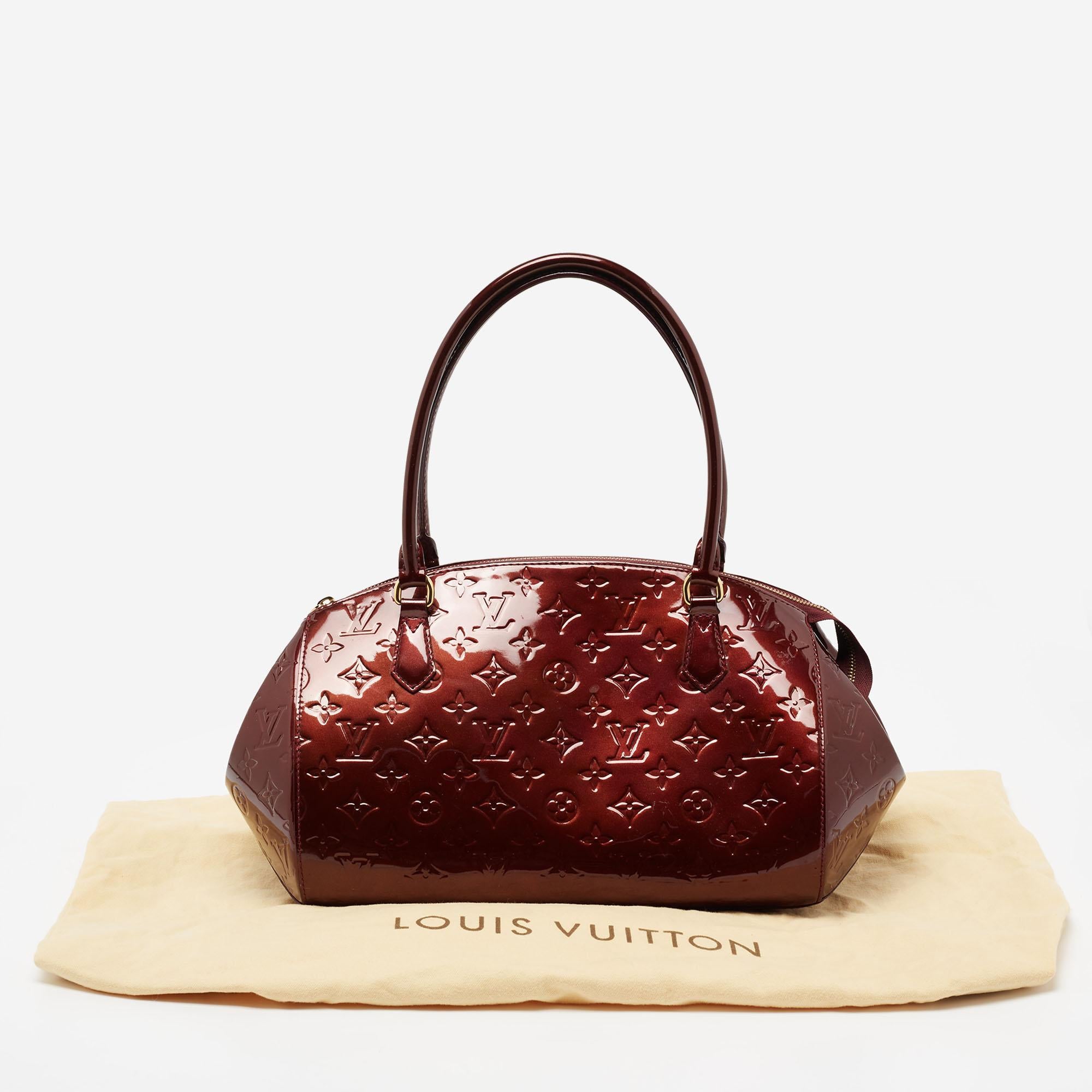 Louis Vuitton Rouge Fauviste Monogram Vernis Sherwood GM Bag 5