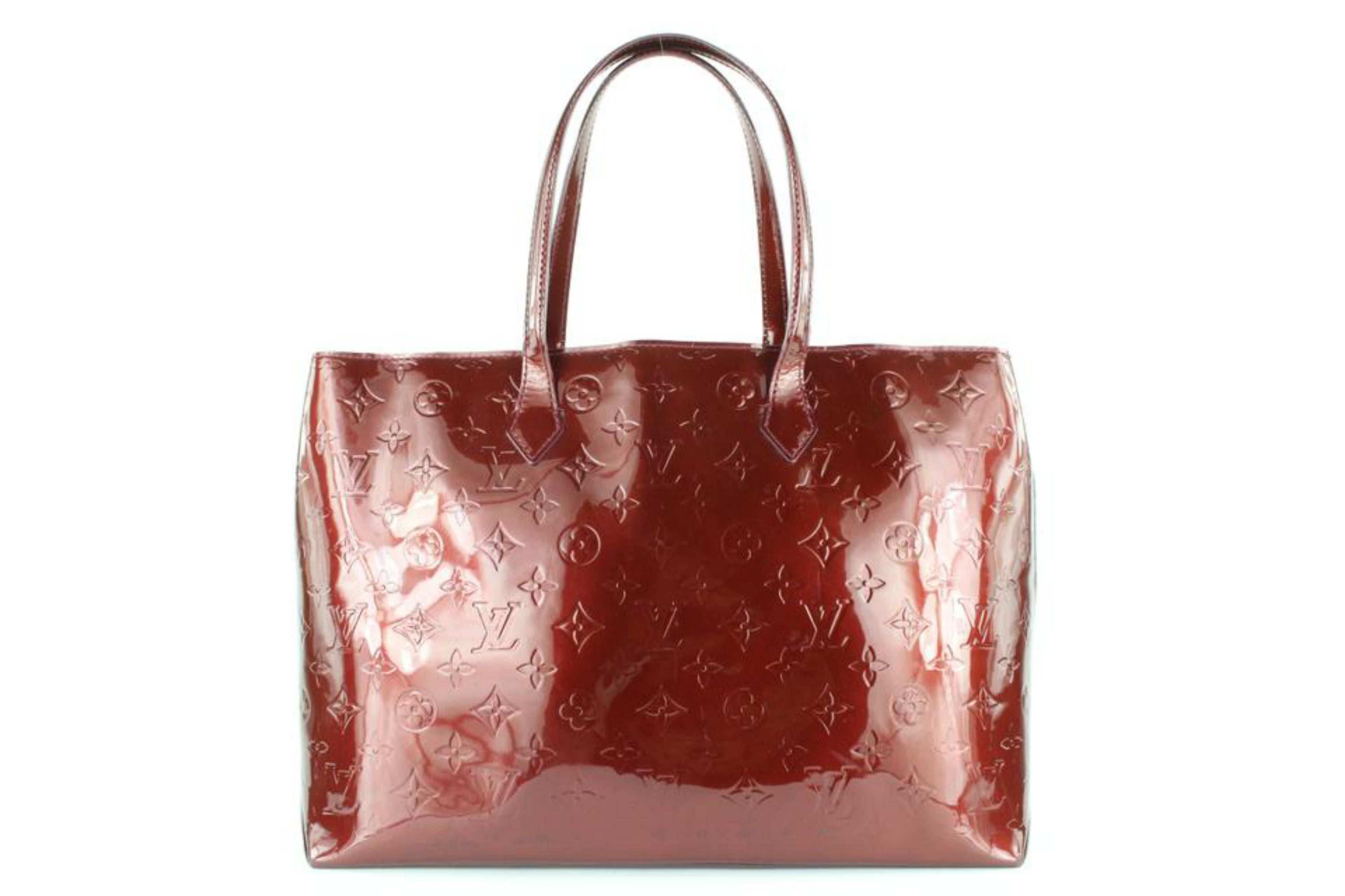 Louis Vuitton Rouge Fauviste Monogram Vernis Wilshire MM Tote 4LVJ1028 1