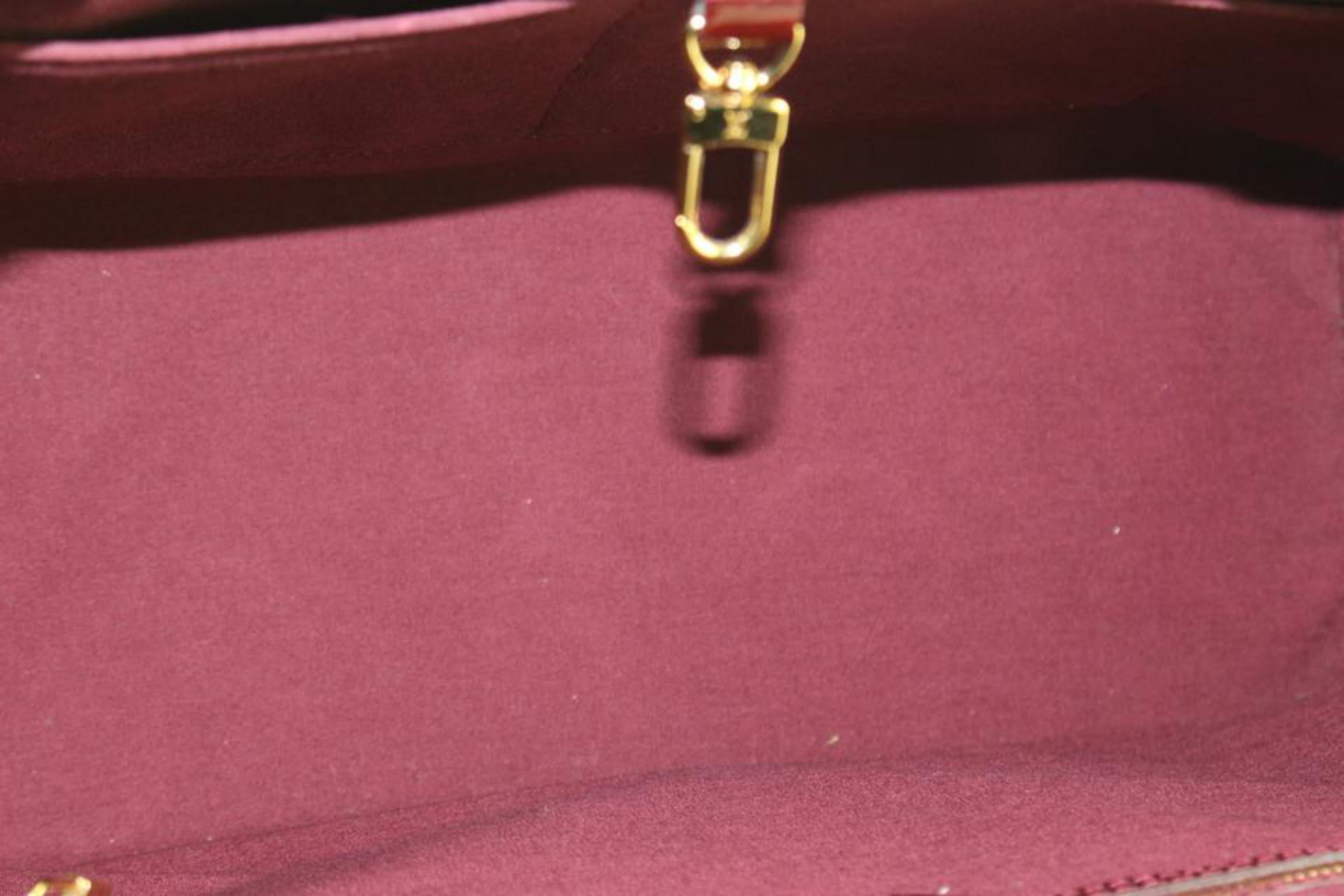 Louis Vuitton Rouge Fauviste Monogram Vernis Wilshire MM Tote 4LVJ1028 4