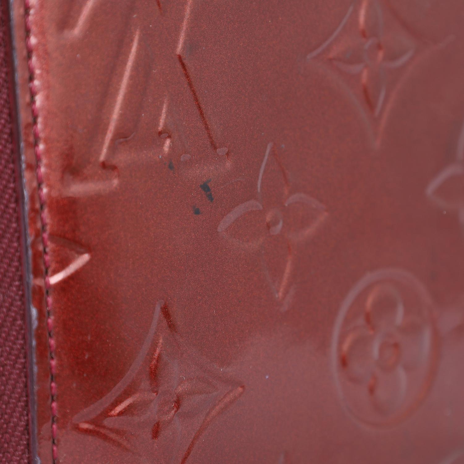 Louis Vuitton Rouge Fauviste Monogram Vernis Zippy Wallet 9