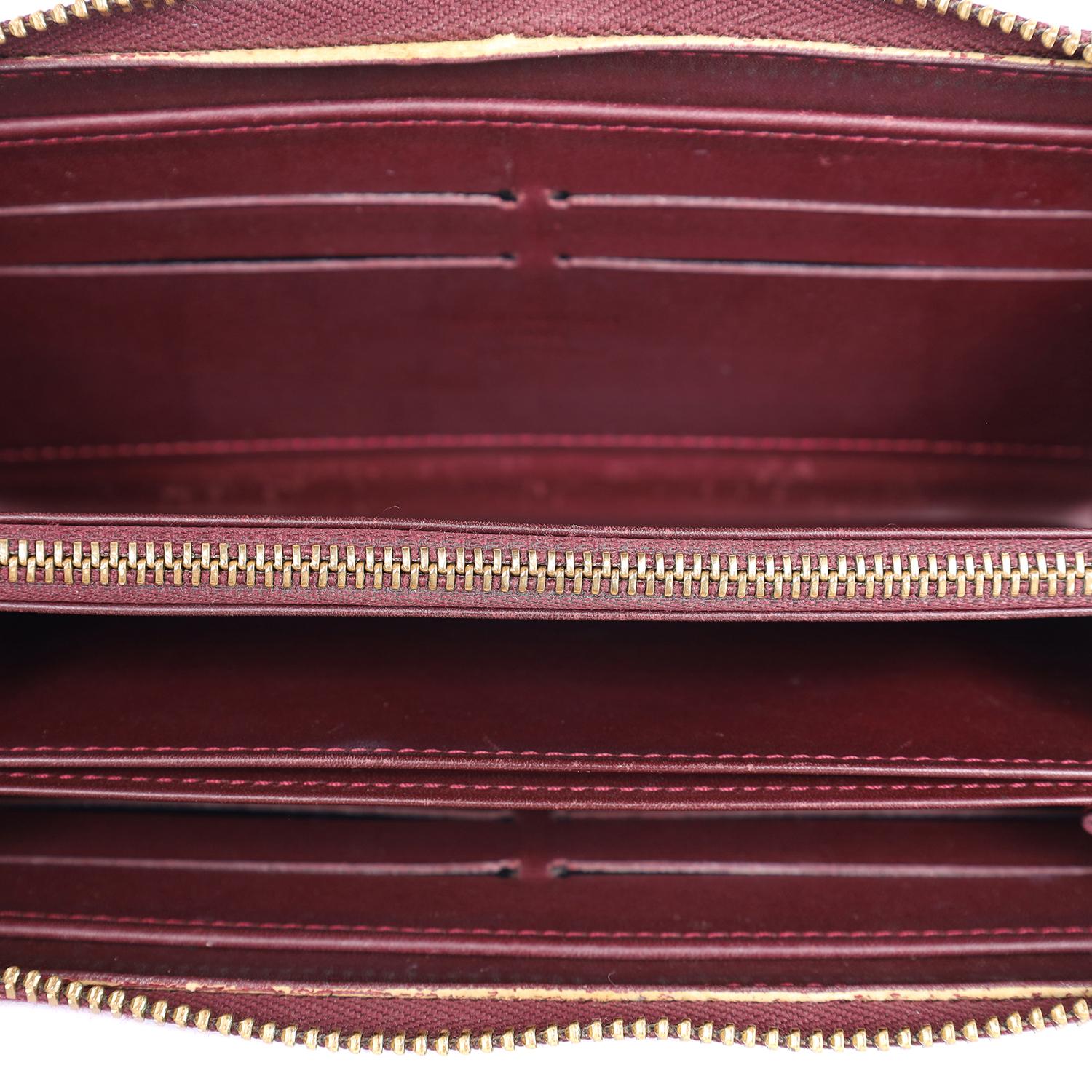 Louis Vuitton Rouge Fauviste Monogram Vernis Zippy Wallet In Good Condition In Salt Lake Cty, UT