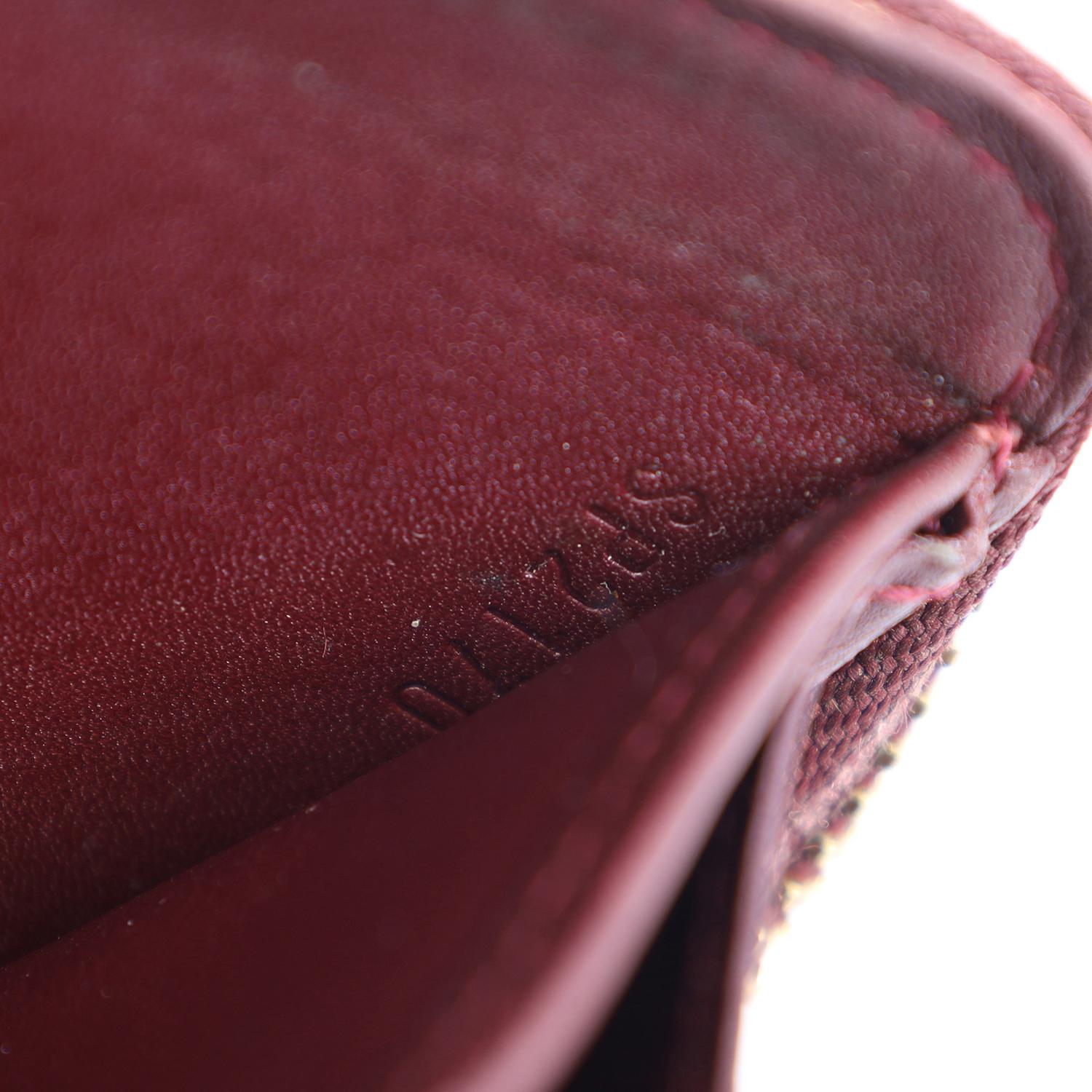 Women's Louis Vuitton Rouge Fauviste Monogram Vernis Zippy Wallet For Sale