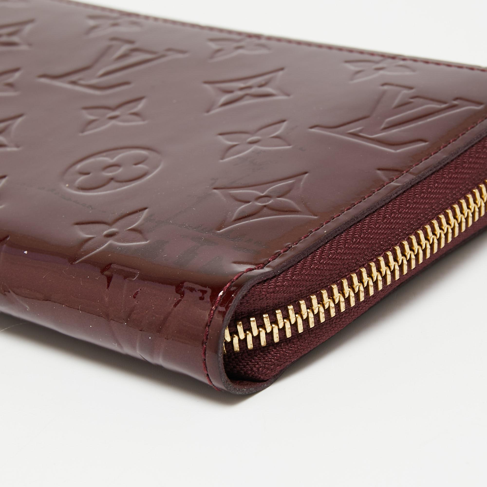 Louis Vuitton Rouge Fauviste Monogram Vernis Zippy Wallet 1