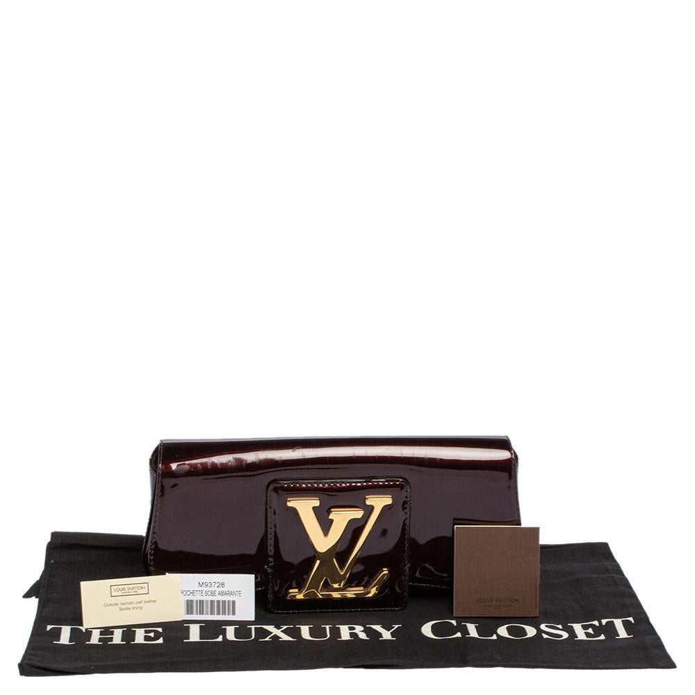 Black Louis Vuitton Rouge Fauviste Vernis Sobe Clutch