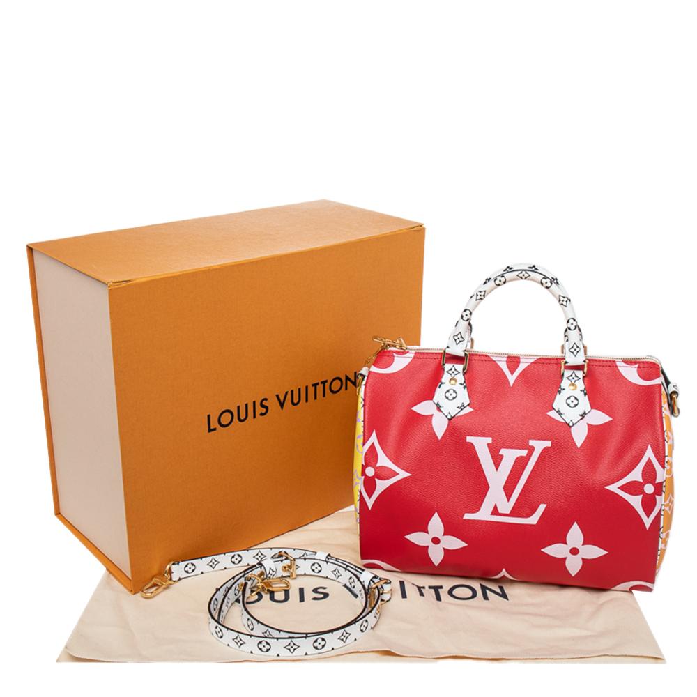 Louis Vuitton Rouge Giant Colored Monogram Canvas Speedy Bandouliere 30 Bag 4