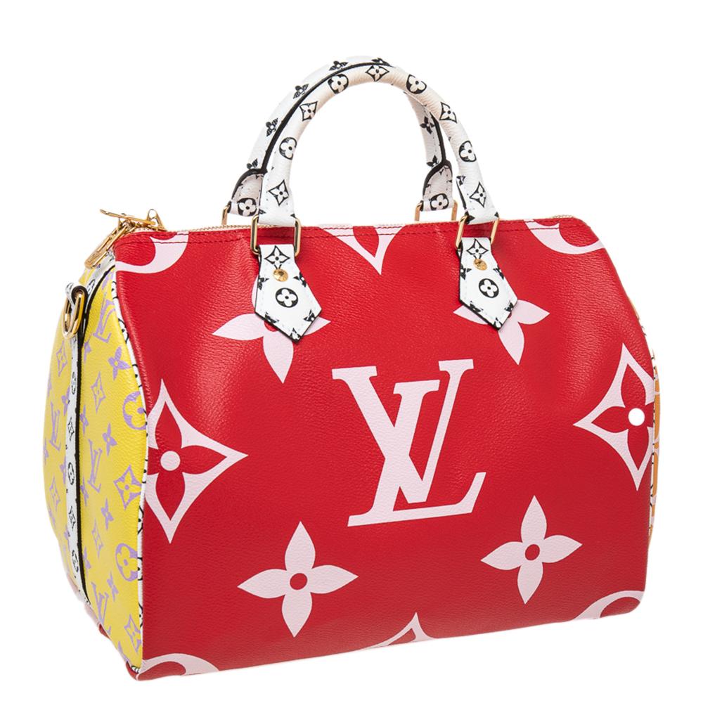  Louis Vuitton Rouge Géant Monogramme Toile Speedy Bandouliere 30 Sac Pour femmes 