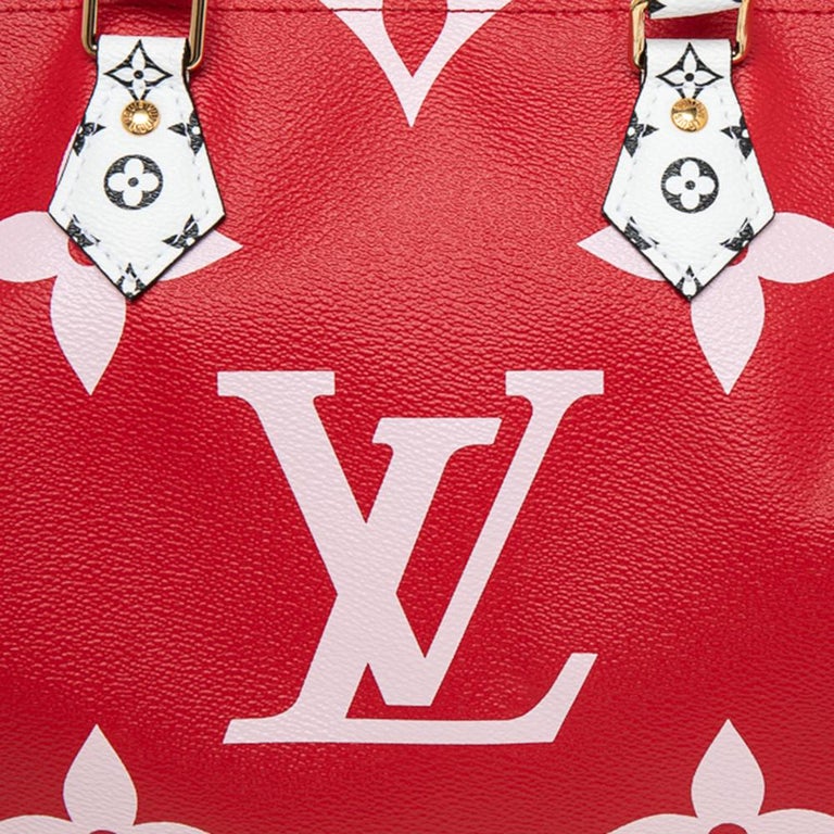 🔥NEW LOUIS VUITTON Giant Monogram Speedy Bandouliere 30 Red Rouge❤️RARE  GIFT