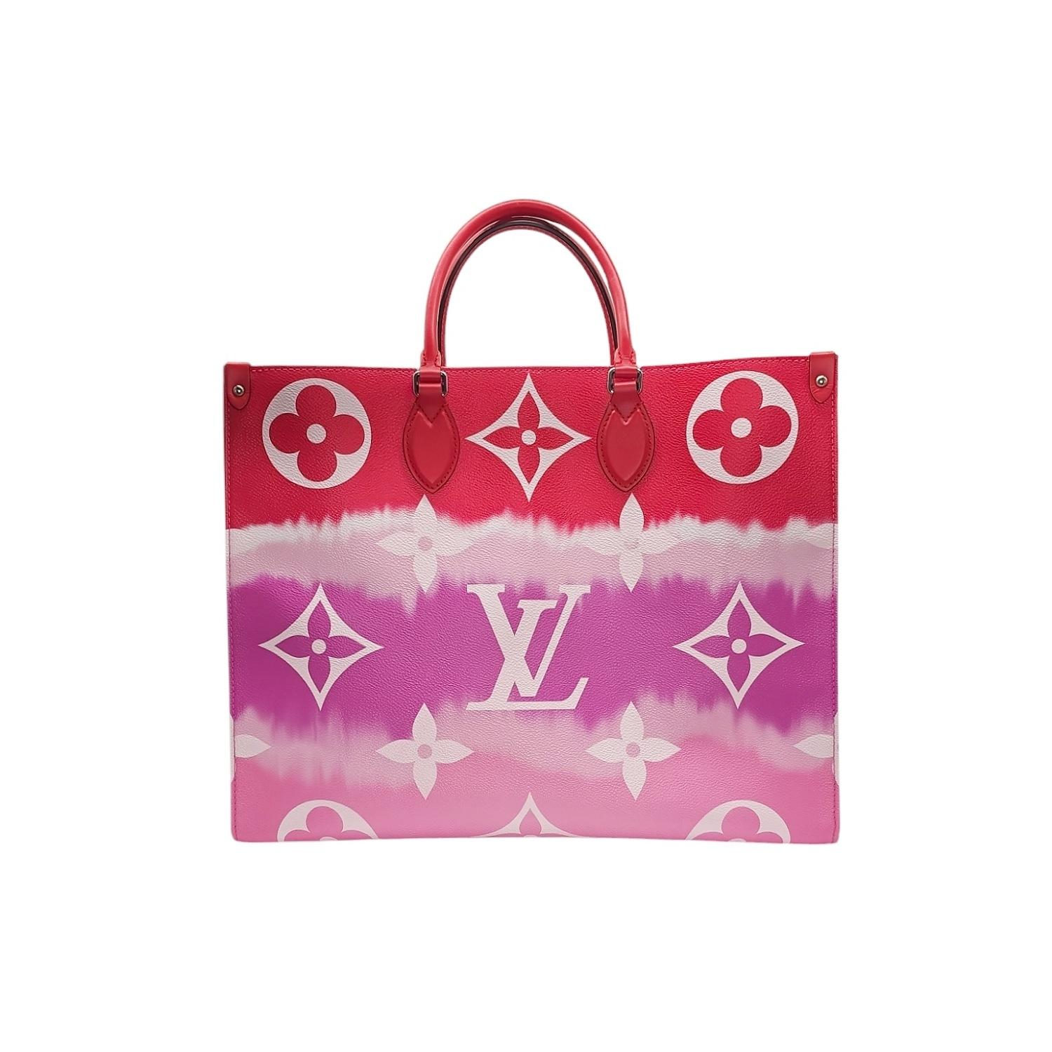 Pink Louis Vuitton Rouge Giant Monogram Escale Onthego GM Tote