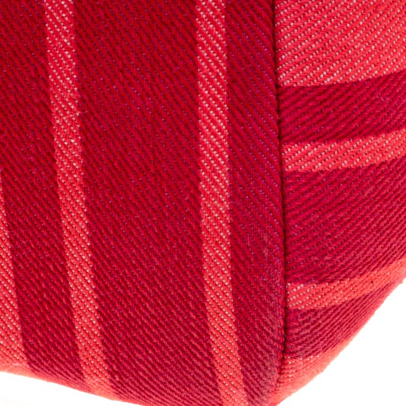 Louis Vuitton Rouge Grenadine Denim Striped Articles De Voyage Bag For Sale 4