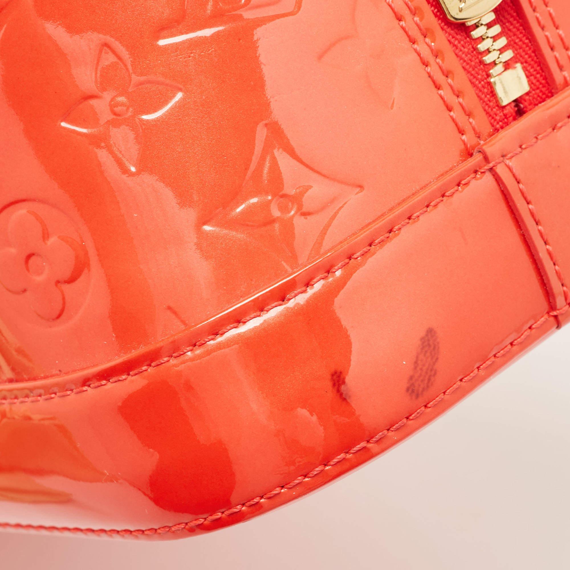 Louis Vuitton Rouge Grenadine Monogram Vernis Alma PM Bag 7