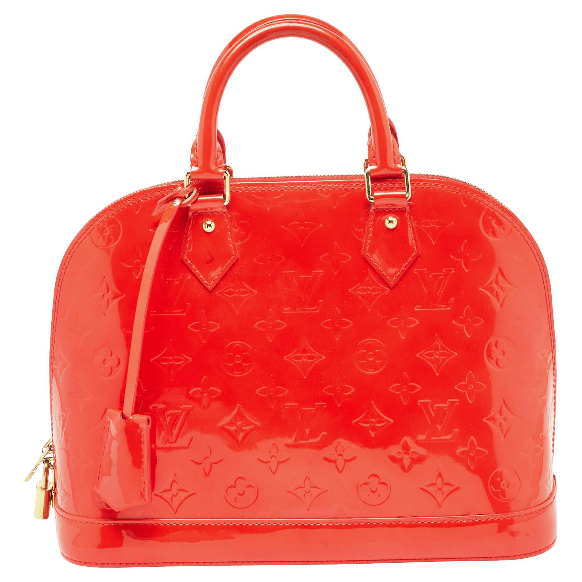 Louis Vuitton Rouge Grenadine Monogram Vernis Alma PM Bag