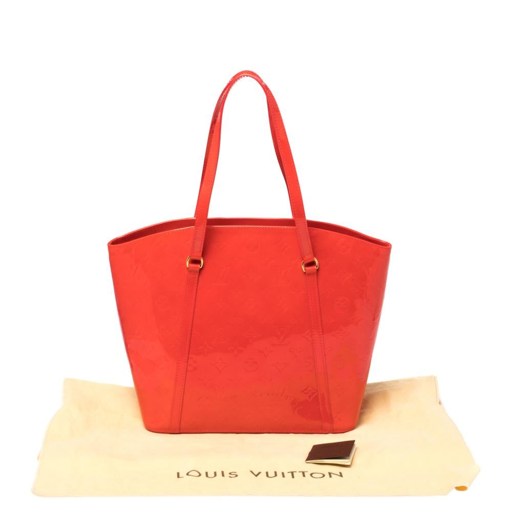 Louis Vuitton Rouge Grenadine Monogram Vernis Avalon GM Bag 7