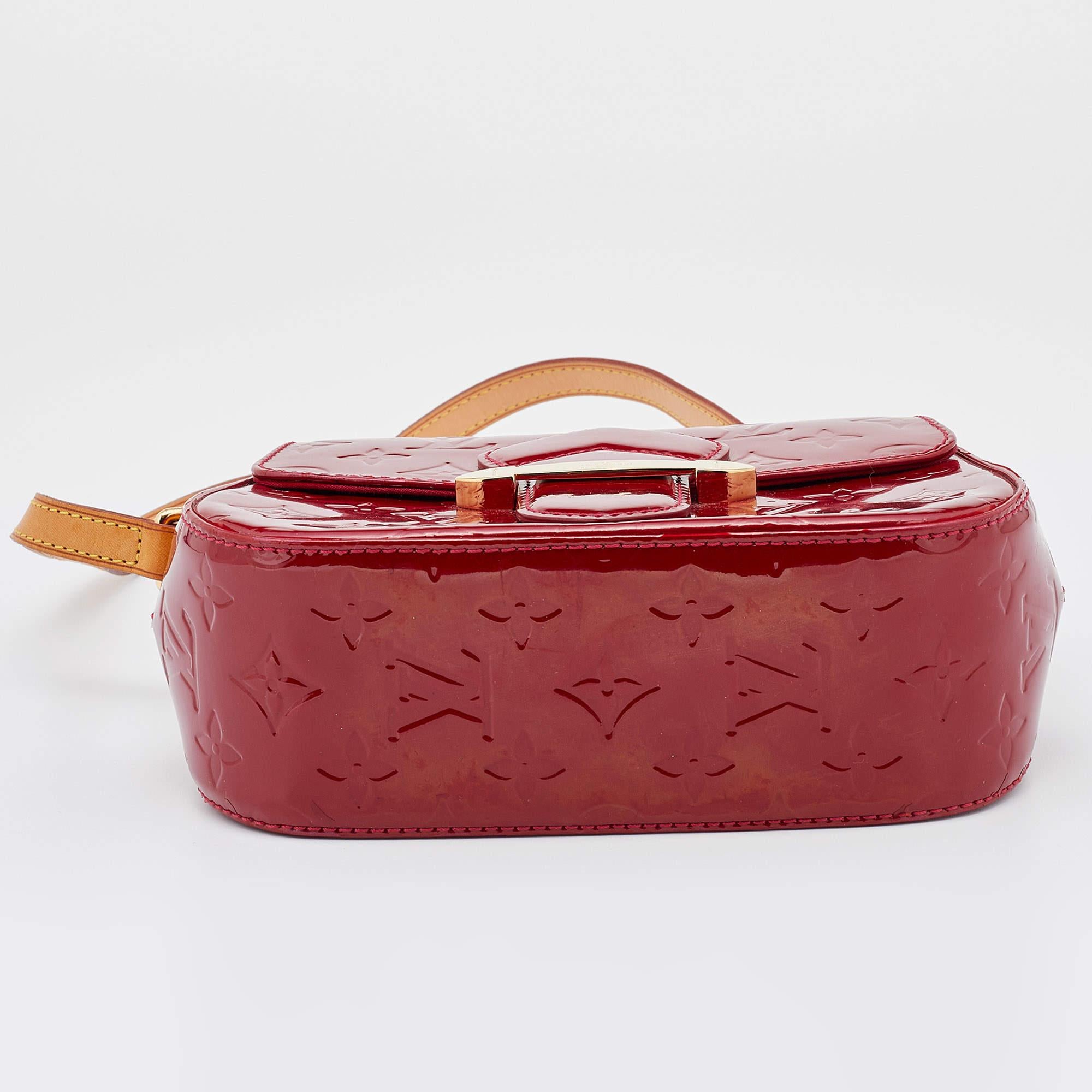 Louis Vuitton Rouge Grenadine Monogram Vernis Bellflower GM Bag 6