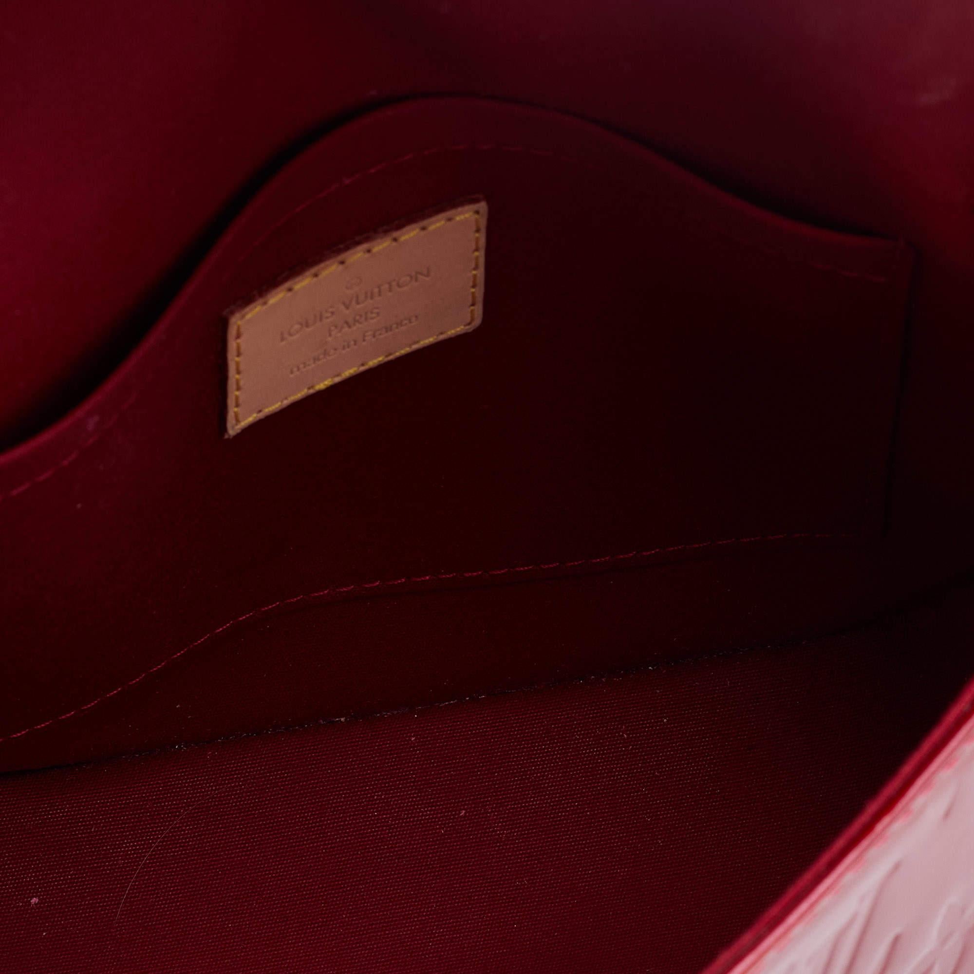 Louis Vuitton Rouge Grenadine Monogram Vernis Bellflower GM Bag 7