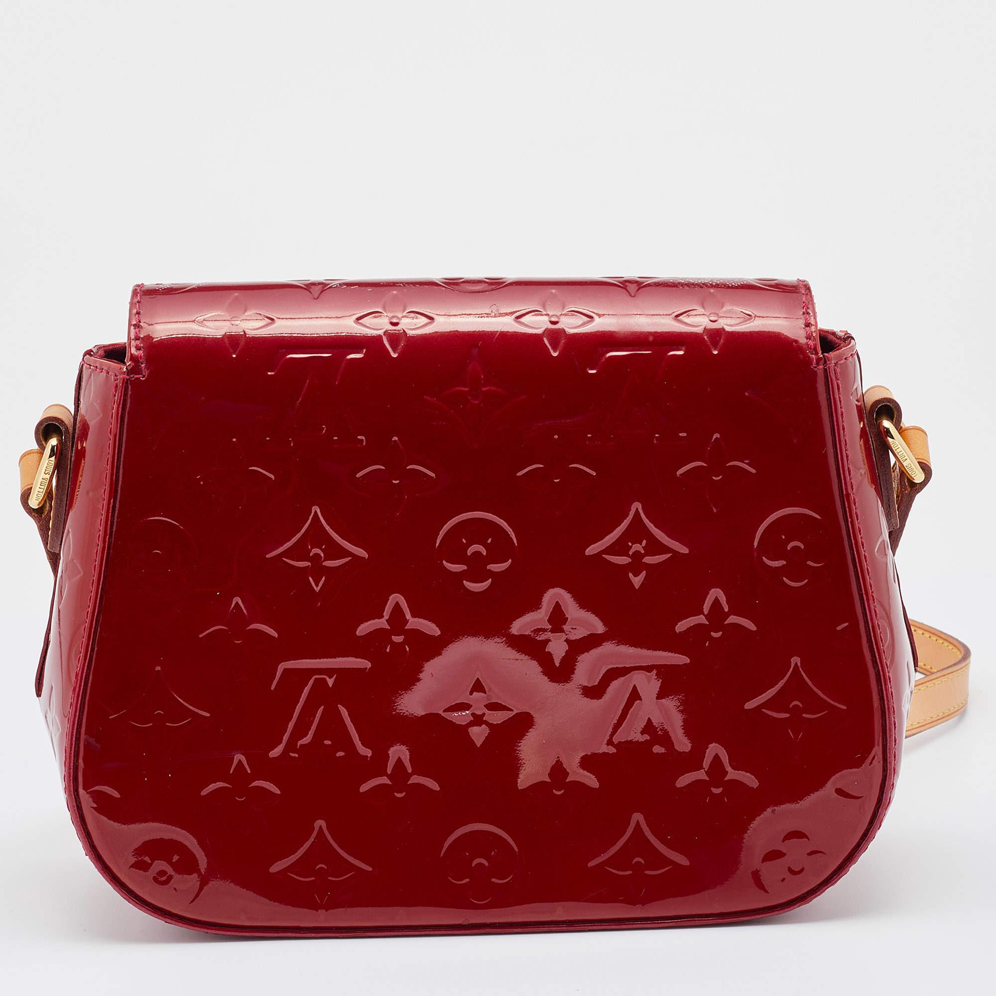 Louis Vuitton Rouge Grenadine Monogram Vernis Bellflower GM Bag 8