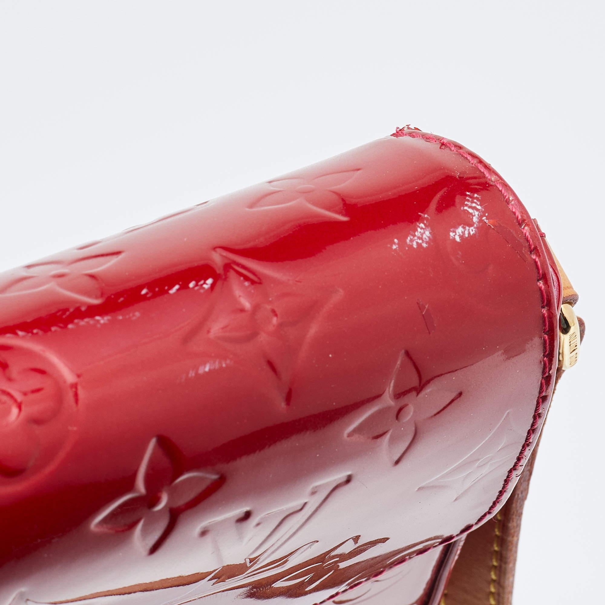 Louis Vuitton Rouge Grenadine Monogram Vernis Bellflower GM Bag 9