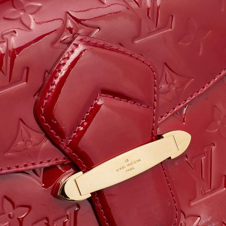 Louis Vuitton Rouge Grenadine Monogram Vernis Bellflower GM Bag For Sale 3