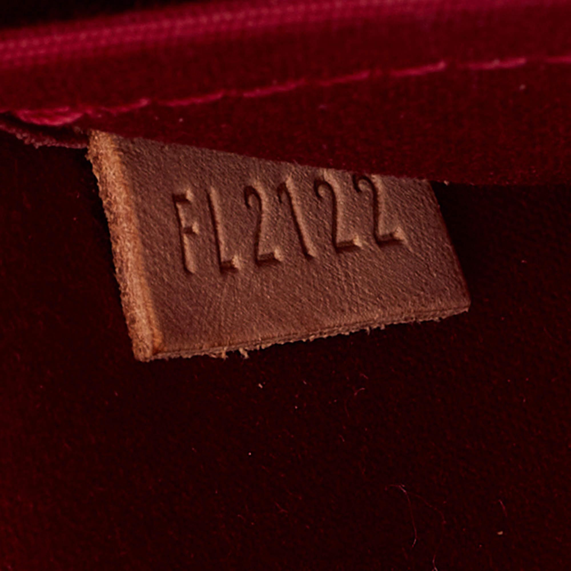 Louis Vuitton Rouge Grenadine Monogram Vernis Bellflower GM Bag 5
