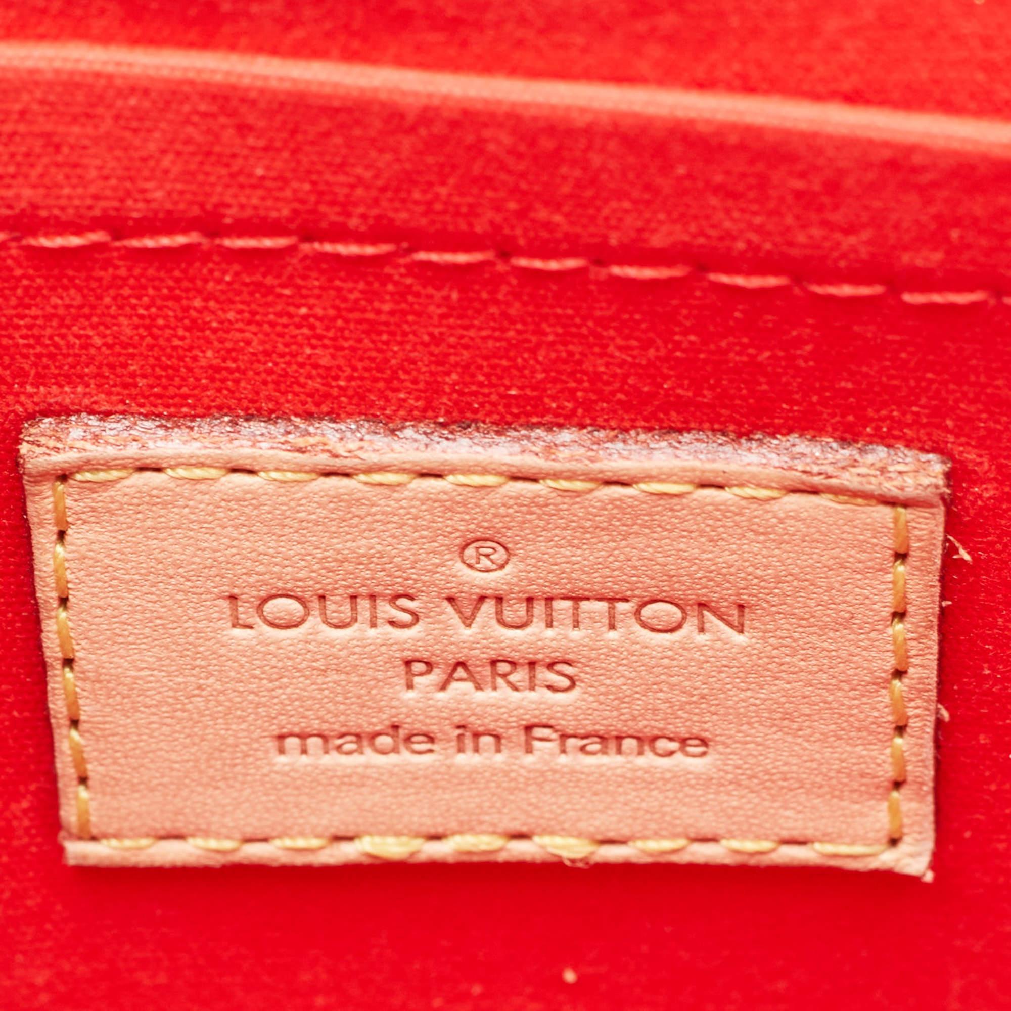 Louis Vuitton Rouge Grenadine Monogram Vernis Bellflower PM Bag 5