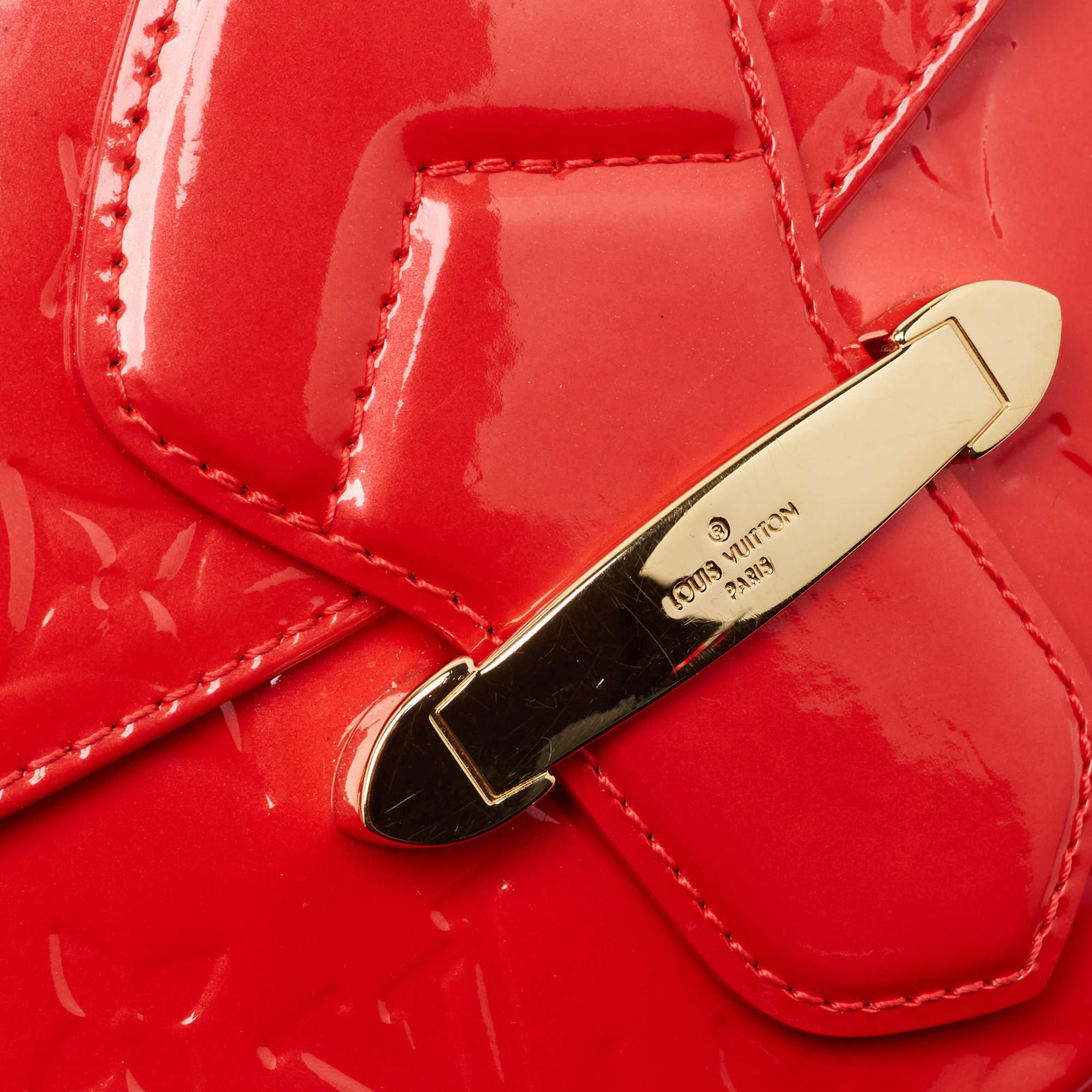 Louis Vuitton Rouge Grenadine Monogram Vernis Bellflower PM Bag 7