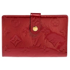 Louis Vuitton Rouge Grenadine Monogram Vernis French Purse