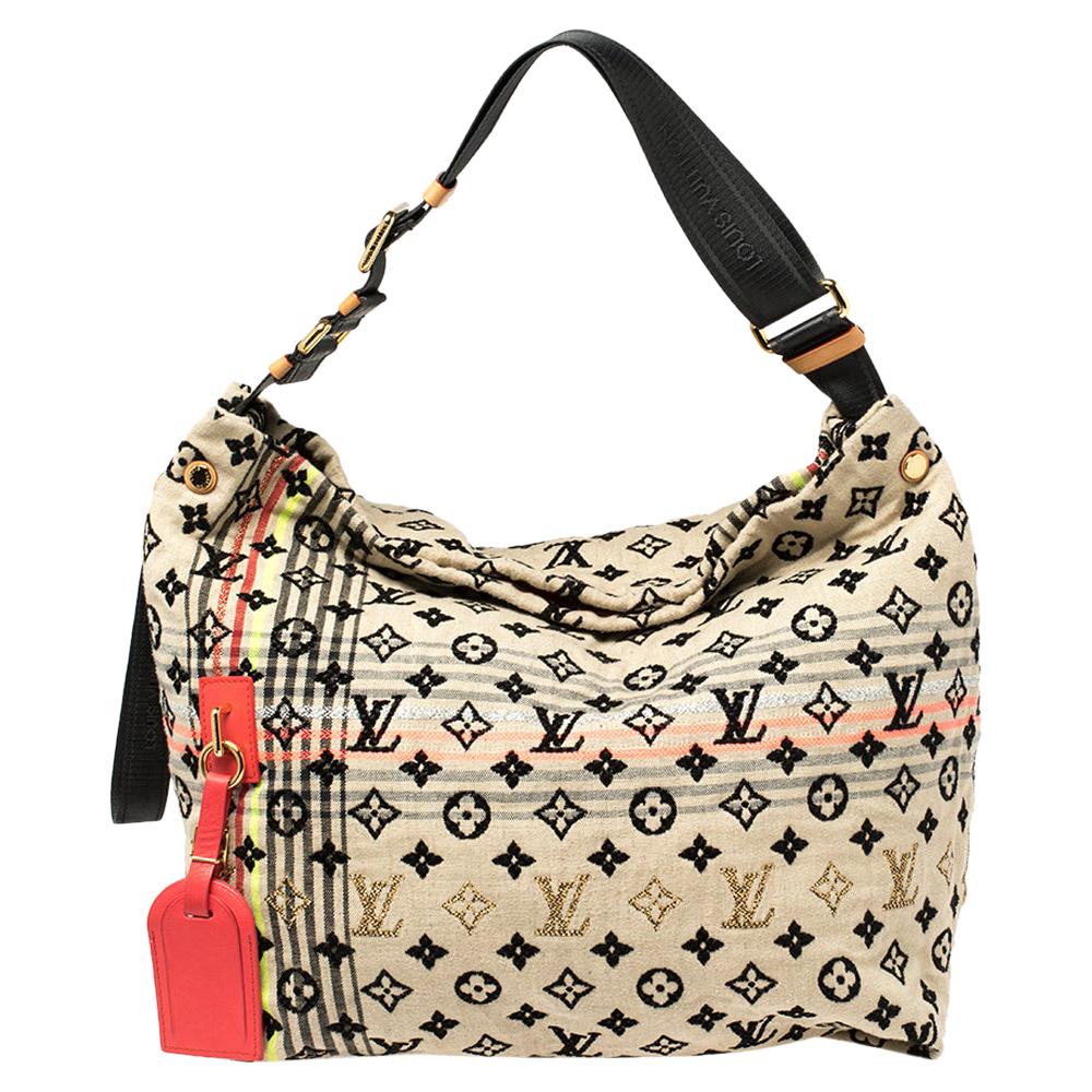 Louis Vuitton Cheche Bohemian Handbag Monogram Jacquard Neutral