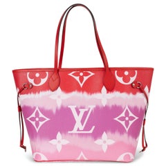 LOUIS VUITTON Rouge Monogram Giant Escale NEVERFULL MM Tote Bag