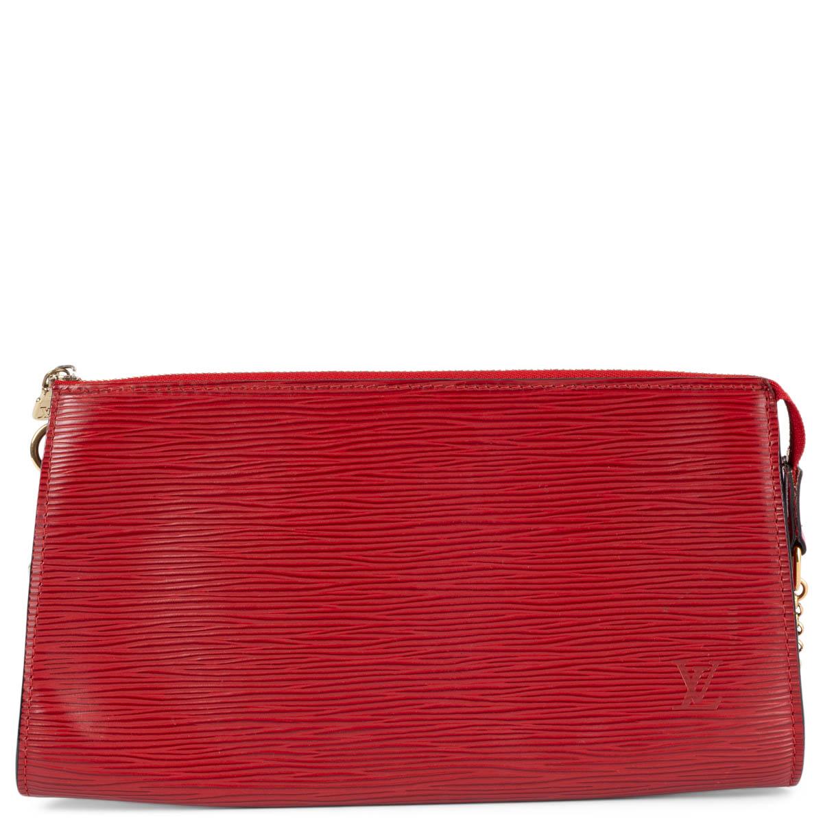 Women's LOUIS VUITTON Rouge red Epi leather POCHETTE ACCESSOIRES Bag For Sale