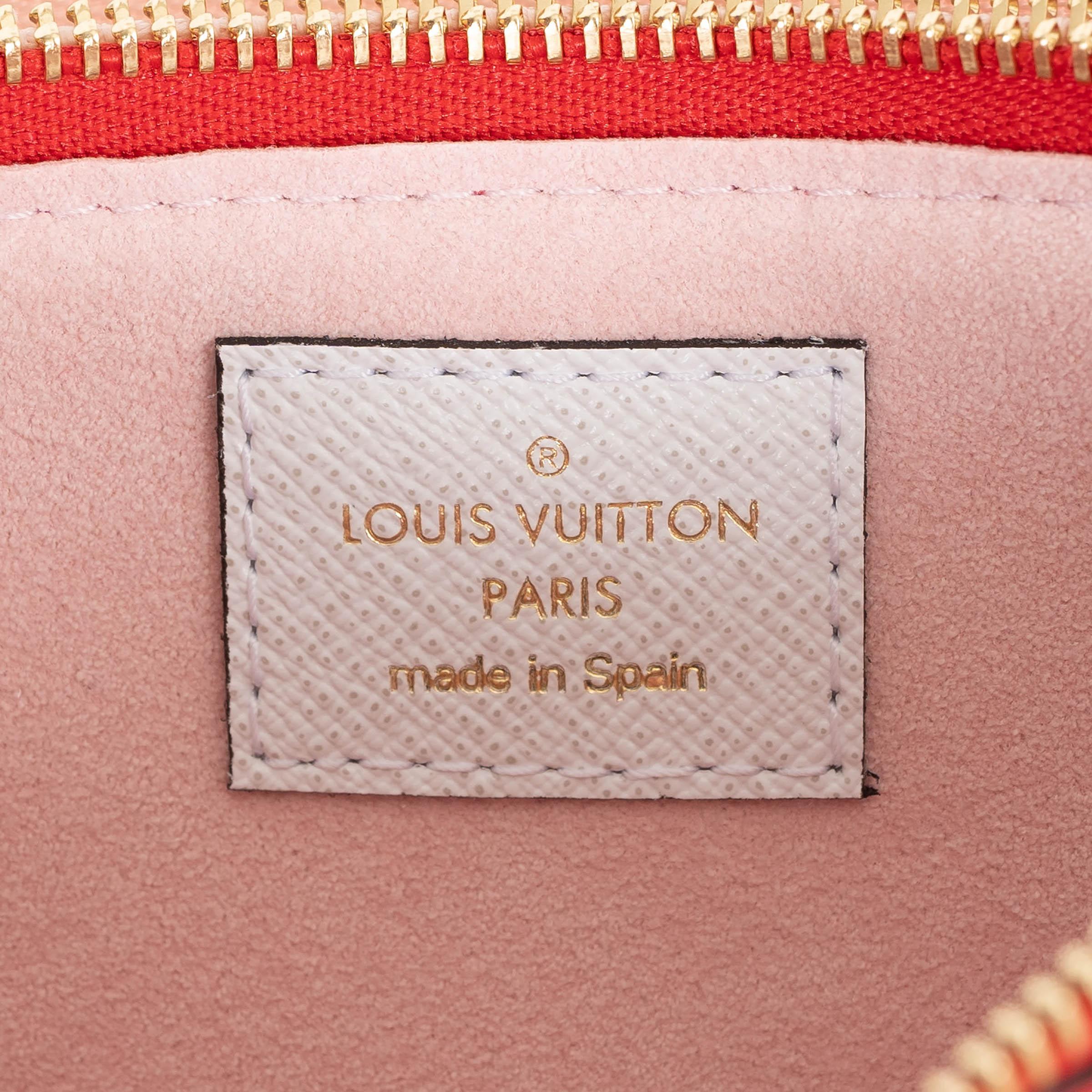 LOUIS VUITTON Rouge red Monogram Giant Reverse DOUBLE ZIP POCHETTE Bag For Sale 2