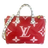 🔥NEW LOUIS VUITTON Giant Monogram Speedy Bandouliere 30 Red Rouge❤️RARE  GIFT