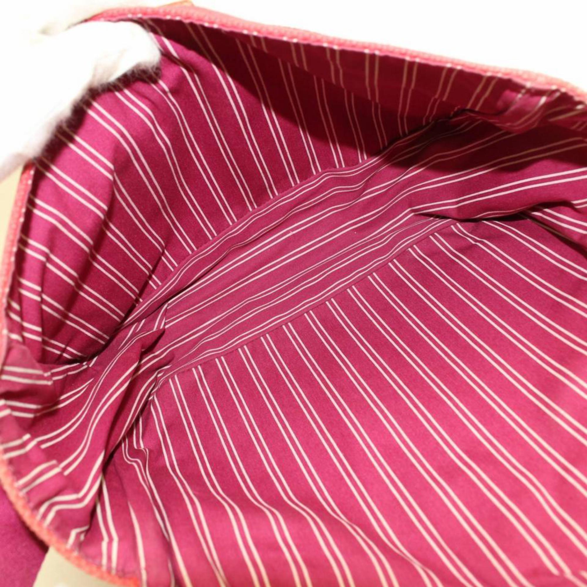 Women's Louis Vuitton Rouge Toile Antigua Besace  868293 Red Canvas Shoulder Bag For Sale