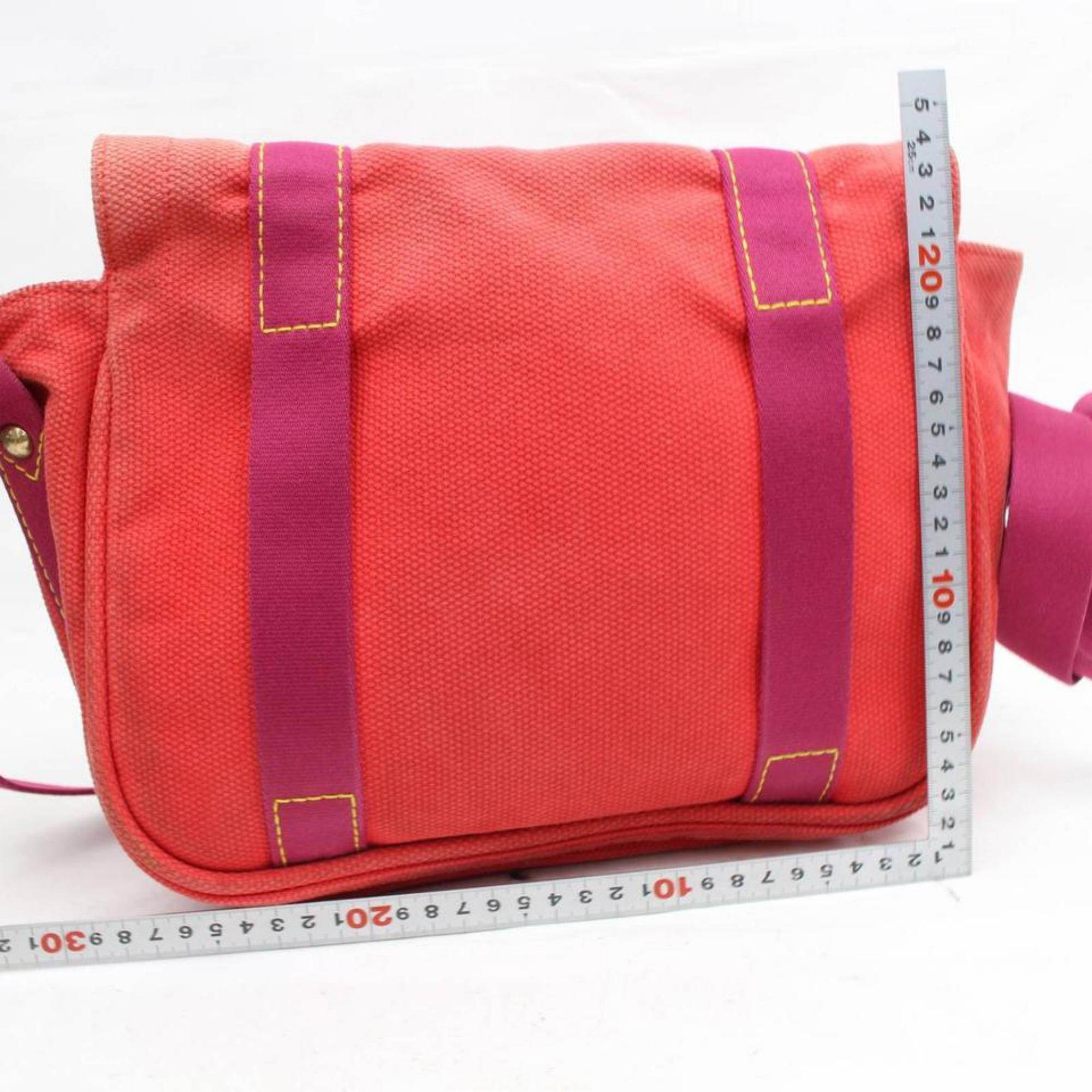 Louis Vuitton Rouge Toile Antigua Besace  868293 Red Canvas Shoulder Bag For Sale 2