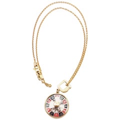 Louis Vuitton Roulette Pendant Yellow Gold Chain Necklace