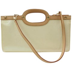 Louis Vuitton Roxbury Perle Monogram Vernis Drive 2way 869269 Ivory Patent Leath