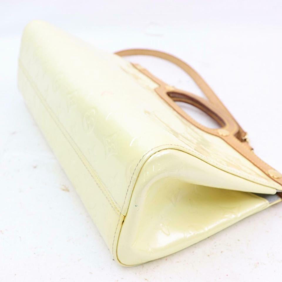 Louis Vuitton Roxbury PerleStrap 2way 870344 Beige Patent Leather Shoulder Bag For Sale 8