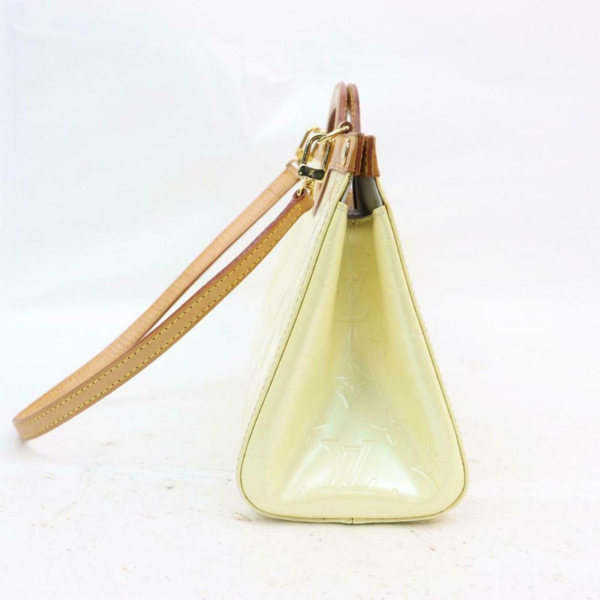 Louis Vuitton Roxbury PerleStrap 2way 870344 Beige Patent Leather Shoulder Bag For Sale 4