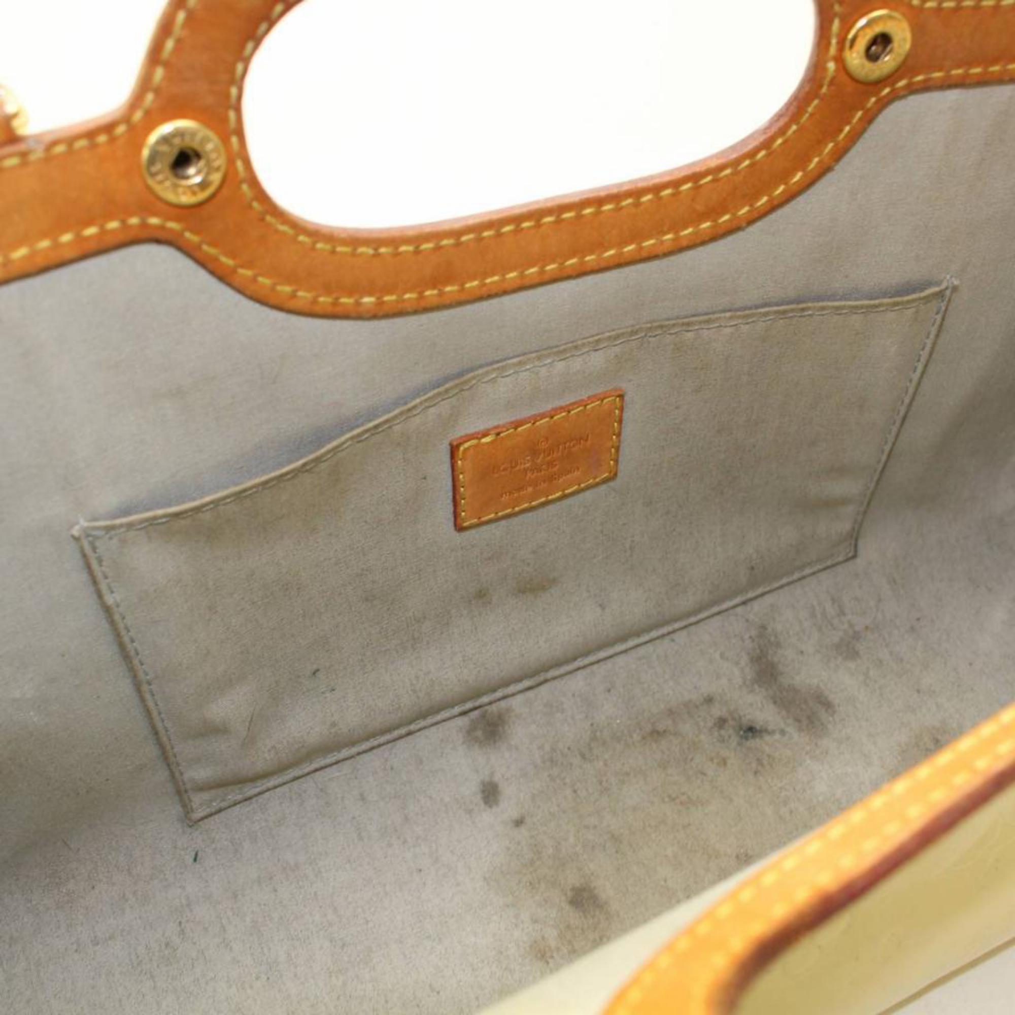 Louis Vuitton Roxbury Vernis Drive 2way 866147 Cream Patent Leather Shoulder Bag In Good Condition For Sale In Forest Hills, NY