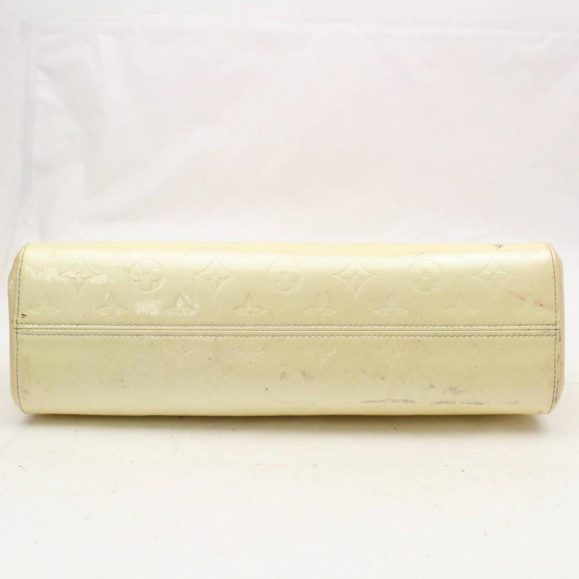 Louis Vuitton Roxbury Vernis Drive 2way 866147 Cream Patent Leather Shoulder Bag For Sale 1