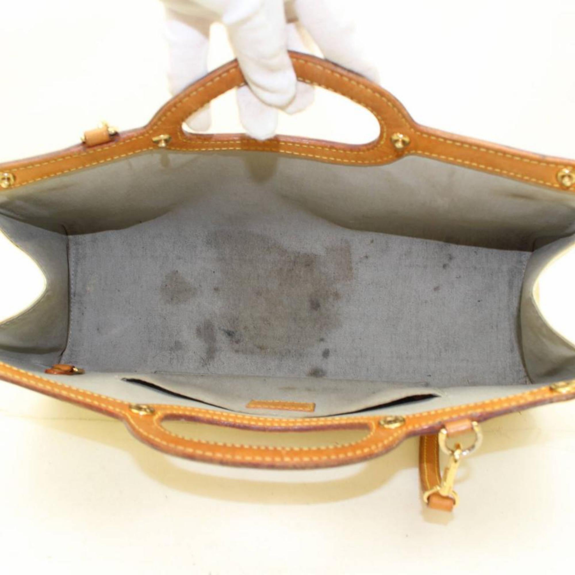 Louis Vuitton Roxbury Vernis Drive 2way 866147 Cream Patent Leather Shoulder Bag For Sale 4