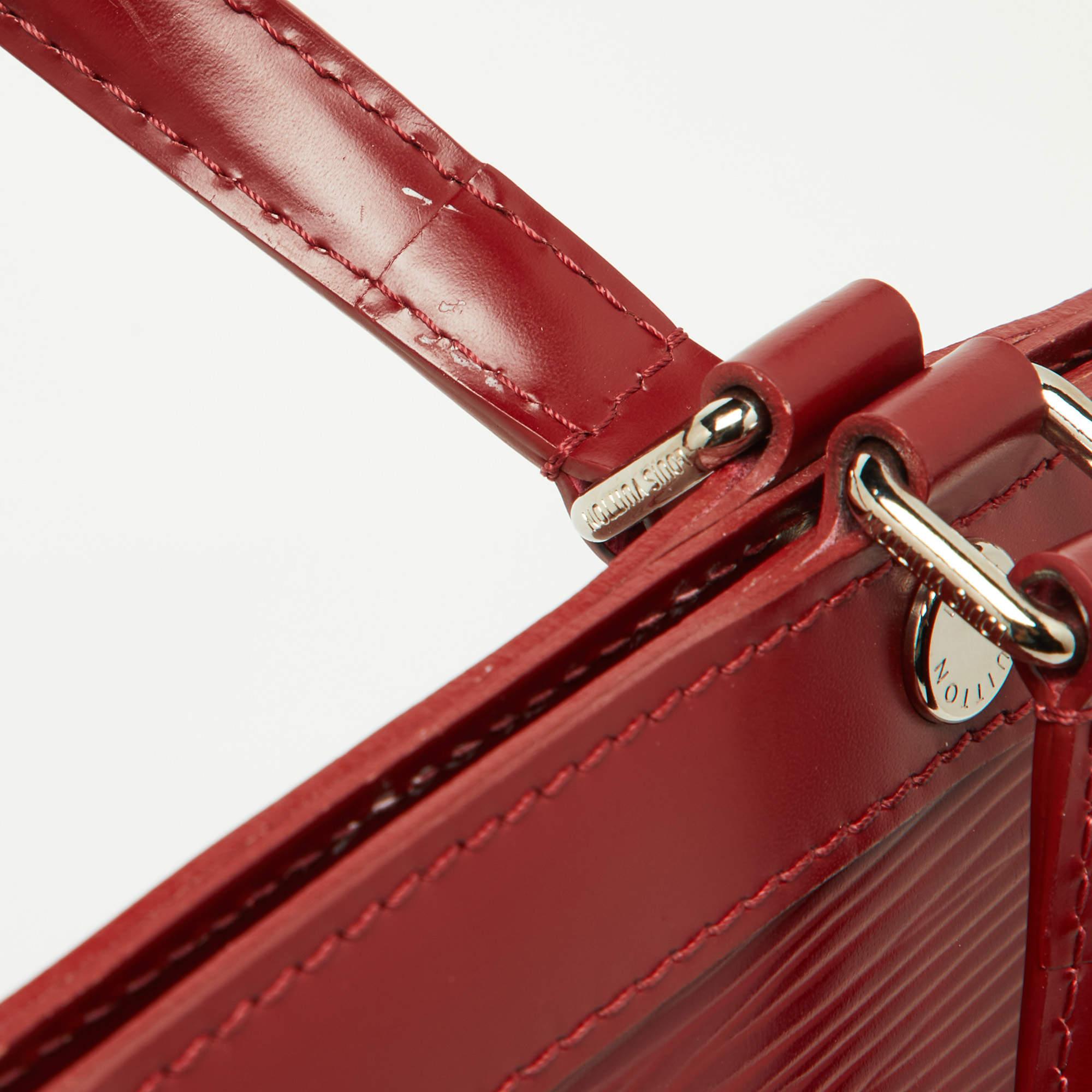 Louis Vuitton Rubis Epi Leather Brea MM Bag In Good Condition For Sale In Dubai, Al Qouz 2