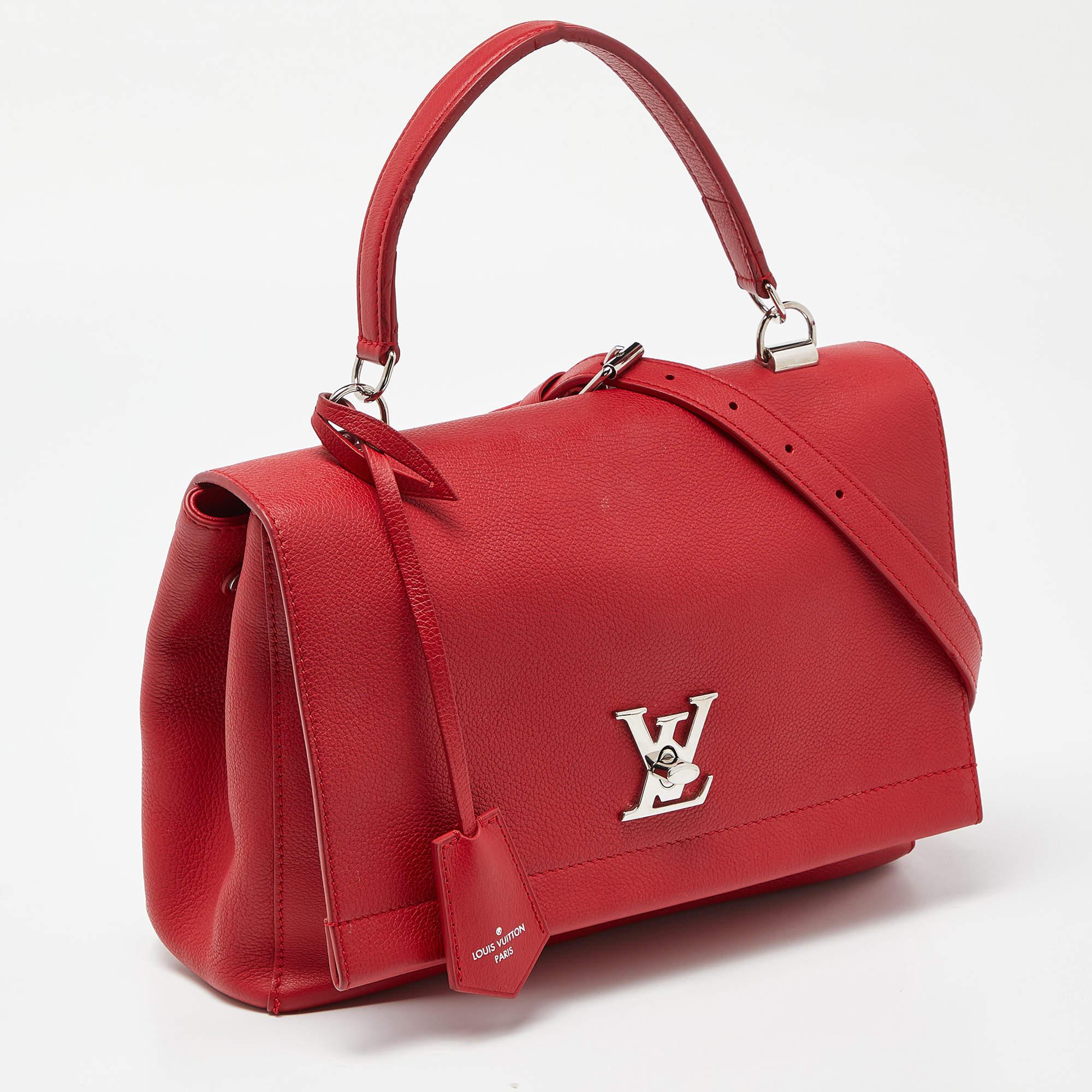 Louis Vuitton Rubis Leather Lockme II Bag 10