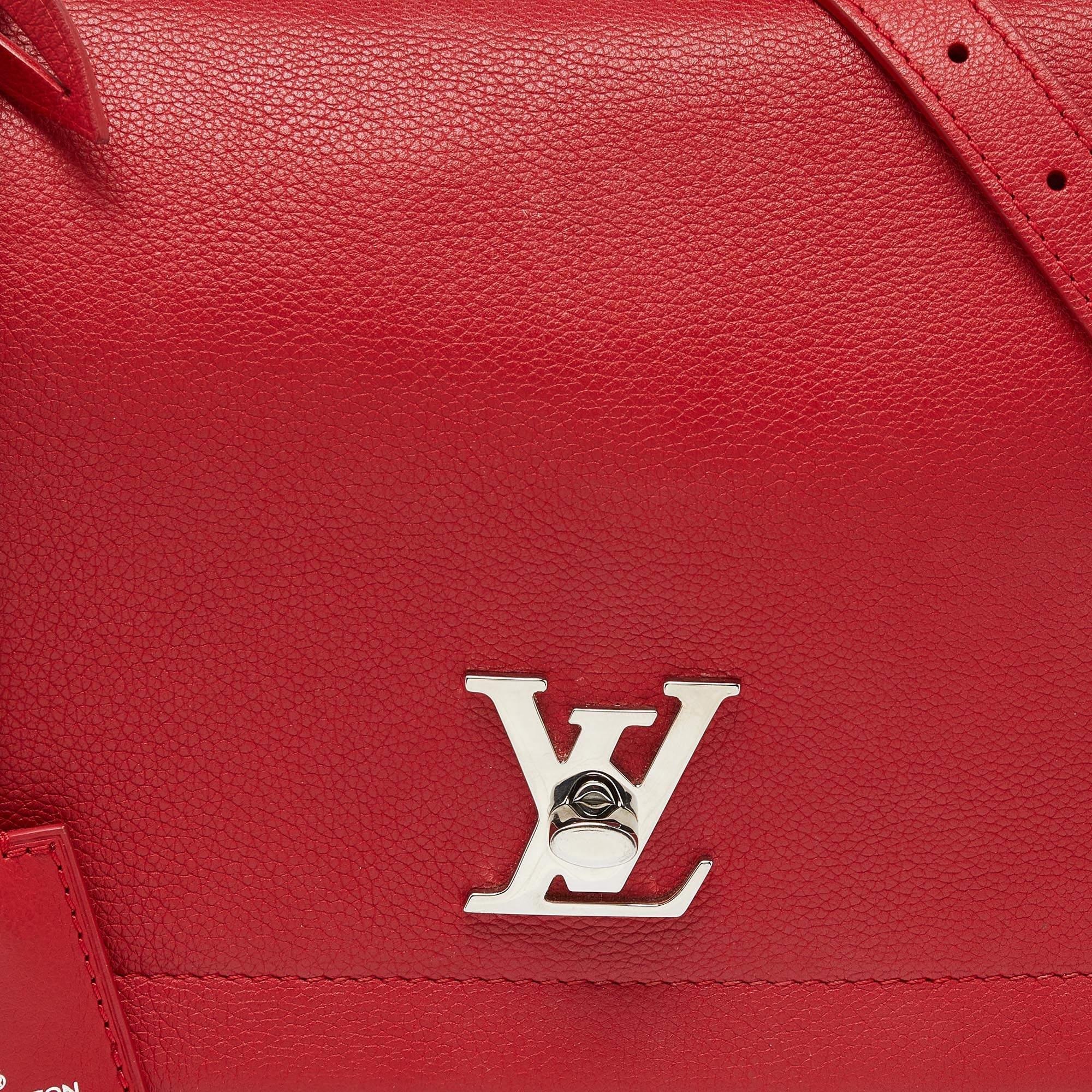 Women's Louis Vuitton Rubis Leather Lockme II Bag