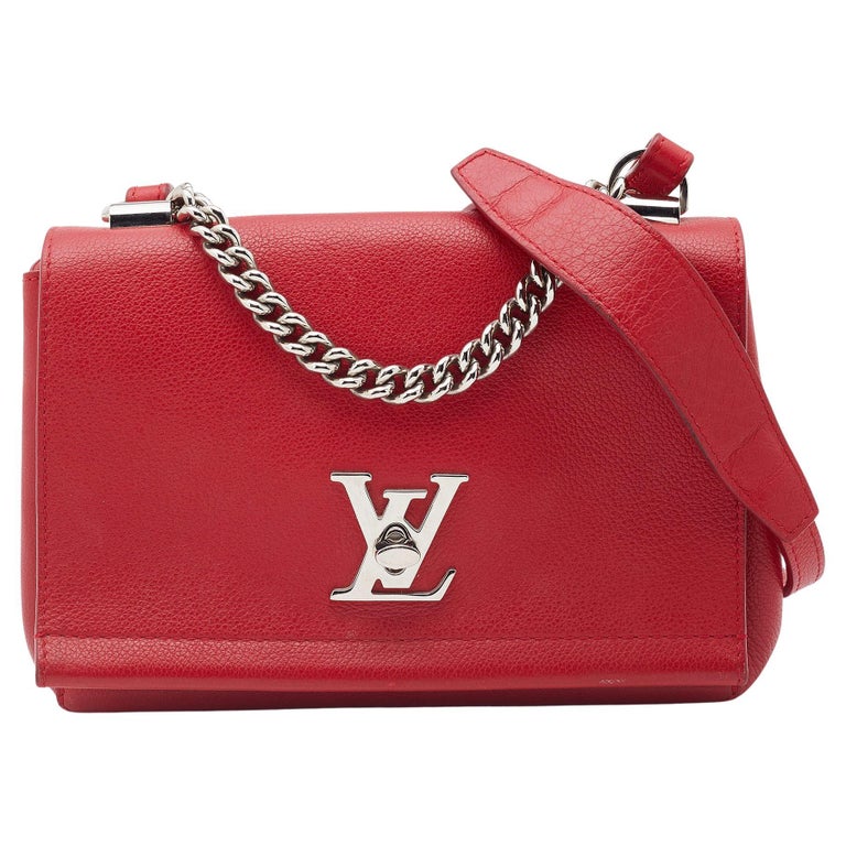 Louis Vuitton Rubis Leather Lockme II Bag For Sale
