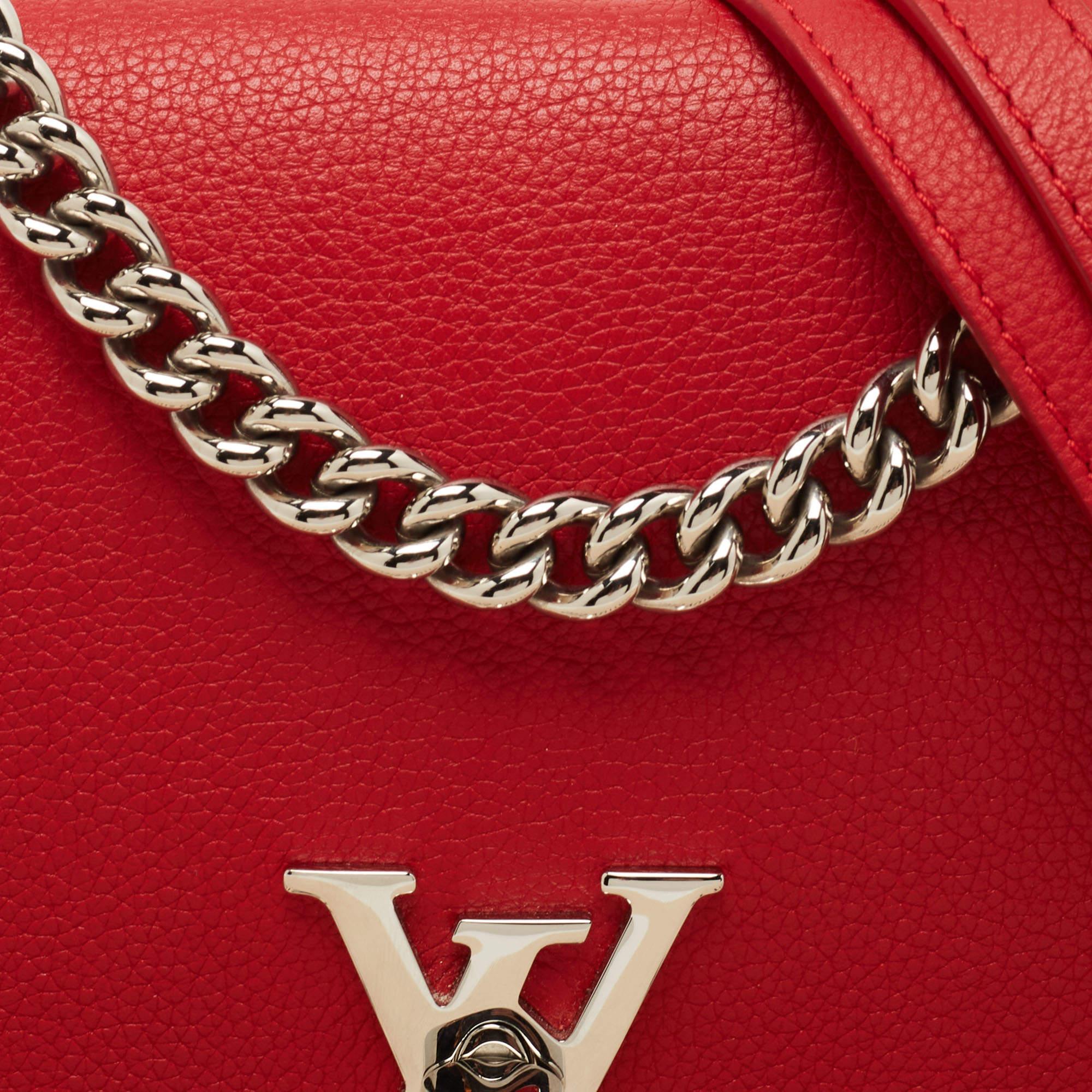 Louis Vuitton Rubis Leather Lockme II BB Bag 4
